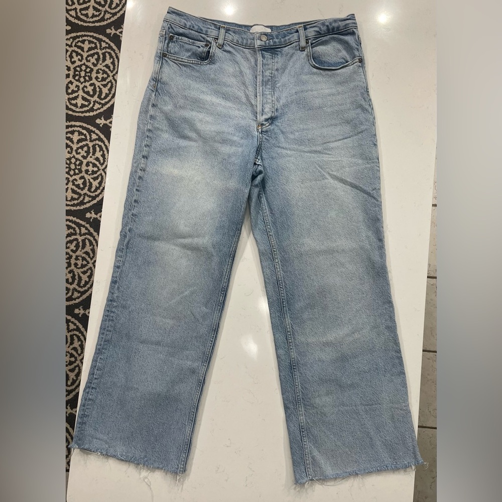 Boyish by HER Women’s Jeans Size 30 The Mikey High Rise Wide Leg crop Denim